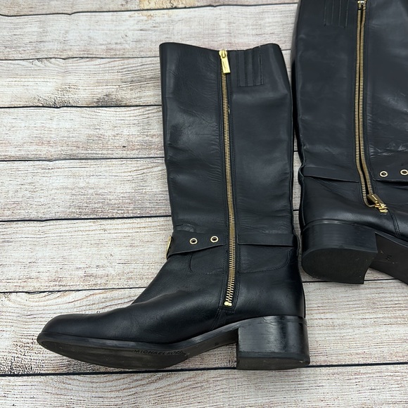 Michael Kors Black and Gold Boots Size 7.5 - Picture 4 of 12